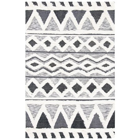 Safavieh 4 x 6 ft. Natura Hand Loomed Rectangle Area Rug Ivory & Black NAT685A-4